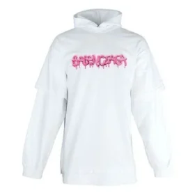 T-shirt με κουκούλα και διπλά μακριά μανίκια Slime «White Bubblegum» 681029TLVF10901