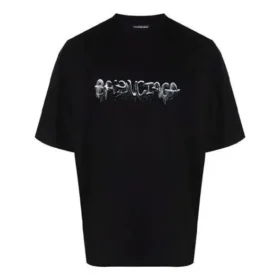 T-shirt με λογότυπο Slime, μέτρια εφαρμογή «Μαύρο» 612966TLVF11069