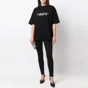 T-shirt με λογότυπο Slime, μέτρια εφαρμογή «Μαύρο» 612966TLVF11069