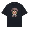 T-shirt με λογότυπο Varsity, μεσαία εφαρμογή «Μαύρο» 612966TLV891076