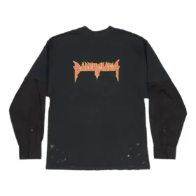 T-shirt με μεταλλικά στρώματα “Black Faded” 698631TMV881055