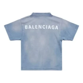 T-shirt με στάμπα στην πλάτη «Blue White» 681864TPVK14313