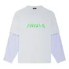 T-shirt με στρώσεις και λογότυπο Slime «Γκρι» 671401TLVF11203