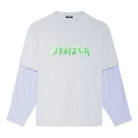 T-shirt με στρώσεις και λογότυπο Slime «Γκρι» 671401TLVF11203