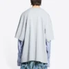 T-shirt με στρώσεις και λογότυπο Slime «Γκρι» 671401TLVF11203