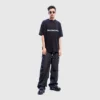 T-shirt με θολωμένο λογότυπο «Black Blue» 661705TKVD51070