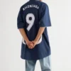 T-shirt ποδοσφαίρου Oversized «Μπλε» 641664TJV054482