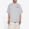 T-shirt Turn Slit “Grey Black” 675016TLVB31167