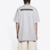 T-shirt Turn Slit “Grey Black” 675016TLVB31167