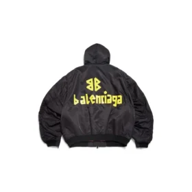 Tape Type Bomber Μπουφάν με κουκούλα και ταινίες “Black” 791103TPO041000