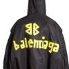 Tape Type Bomber Μπουφάν με κουκούλα και ταινίες “Black” 791103TPO041000