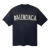Tape Type T-shirt με μεσαία εφαρμογή “Black Faded” 739784TOVA91055