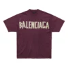 Tape Type T-shirt «Σκούρο κόκκινο» 739784TOVA94029