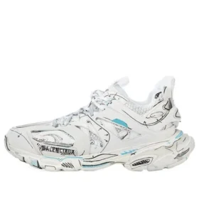 Track 1.0 Sneakers “Λευκό Μπλε Πλέγμα και Νάιλον Γκράφιτι” 542436W3SRA9014