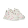 Triple S Logotype Sneakers “Λευκό και ροζ τεχνικό υλικό” 654251W2FAB9050