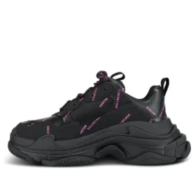 Triple S Sneakers «All Over Logo – Μαύρο-Ροζ» 524039W2FA11050