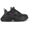 Triple S Sneakers «All Over Logo – Μαύρο-Ροζ» 524039W2FA11050