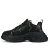 Triple S Sneakers “Allover Logo – Μαύρο Φθορίζον Κίτρινο” 536737W2FA11070