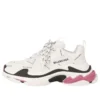 Triple S Sneakers “Allover Logo White Pink” 524039W2FA49155