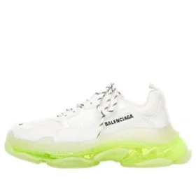 Triple S Sneakers «Διαφανής σόλα – Λευκό Φλουο Κίτρινο» 541624W2FR19073