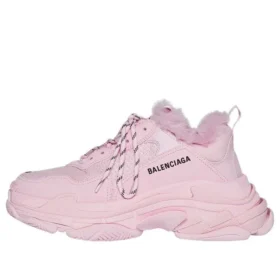 Triple S Sneakers με ψεύτικη γούνα “Pink” 668562W3CQ55000