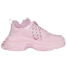 Triple S Sneakers με ψεύτικη γούνα “Pink” 668562W3CQ55000