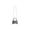 Τσάντα χειρός Hourglass Xs με κεντημένη αλυσίδα “Silver” 7204712AARN8110