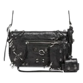 Τσάντα Le Cagole Xs Flap με τρυπήματα «Μαύρη» 7190822AAE31000