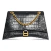 Τσάντα με μεσαία αλυσίδα Crush Crocodile «Black» 716393210IX1000
