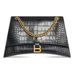 Τσάντα με μεσαία αλυσίδα Crush Crocodile «Black» 716393210IX1000