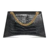 Τσάντα με μεσαία αλυσίδα Crush Crocodile «Black» 716393210IX1000