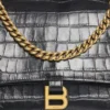 Τσάντα με μεσαία αλυσίδα Crush Crocodile «Black» 716393210IX1000