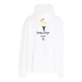 Unisex φούτερ με λογότυπο Oversize Λευκό 620973TIV459040