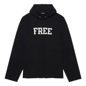 Unisex FW21 Φούτερ με δωρεάν εκτύπωση γραμμάτων Μαύρο 661711TKVD41070