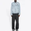 Unisex FW21 Μπουφάν τζιν με λογότυπο Μπλε 664329TBP488961