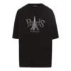 Unisex με τύπωμα «Paris», στρογγυλό λαιμό, μαύρο 594599TGV661000