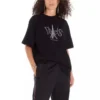 Unisex με τύπωμα «Paris», στρογγυλό λαιμό, μαύρο 594599TGV661000