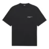 Unisex SS21 Εταιρική εκτύπωση, στρογγυλό λαιμό, κοντό μανίκι, μαύρο 612966TKV861070