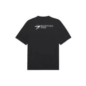 Unisex SS21 Εταιρική εκτύπωση, στρογγυλό λαιμό, κοντό μανίκι, μαύρο 612966TKV861070
