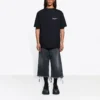 Unisex SS21 Εταιρική εκτύπωση, στρογγυλό λαιμό, κοντό μανίκι, μαύρο 612966TKV861070