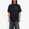 Unisex SS21 Εταιρική εκτύπωση, στρογγυλό λαιμό, κοντό μανίκι, μαύρο 612966TKV861070