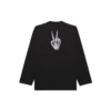 Unisex SS21 Φούτερ με στρογγυλό λαιμό και τύπωμα Μαύρο 651796TKVA11012