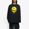 Unisex SS21 Φούτερ με στρογγυλό λαιμό και τύπωμα Μαύρο 651796TKVA11012