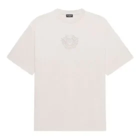 Unisex SS21 με λογότυπο, στρογγυλό λαιμό, γκρι 641675TKV712966