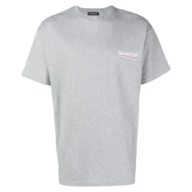 Βαμβακερό T-shirt με πολιτικό λογότυπο «Γκρι» BLGA-508203-TAV44-GY