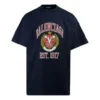 Βαμβακερό T-shirt με τύπωμα λογότυπου κολεγίου «Black» 676589TLV898067