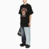 Βαμβακερό T-shirt με τύπωμα λογότυπου κολεγίου «Black» 676589TLV898067
