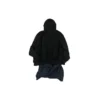 XXXL Φούτερ με κουκούλα και μπαλώματα, Oversized “Μαύρο” 720406TNVD91070