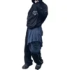 XXXL Φούτερ με κουκούλα και μπαλώματα, Oversized “Μαύρο” 720406TNVD91070