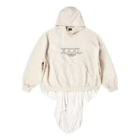 XXXL Φούτερ με κουκούλα και T-shirt, υπερμεγέθη «Ecru» 720406TNVD99784